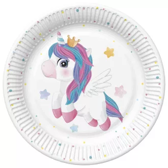 Unikornis Magical papírtányér 8 db-os 22,7cm