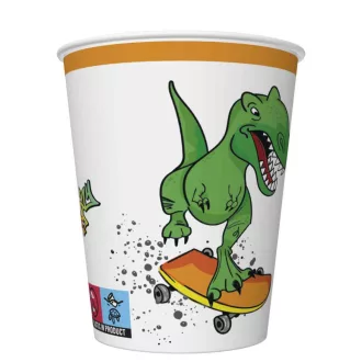 Dinoszaurusz Crazy papír pohár 8 db-os 250ml
