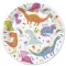 Dinoszaurusz Funny papírtányér 8 db-os 18cm