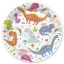 Dinoszaurusz Funny papírtányér 8 db-os 18cm