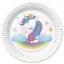 Unikornis Magical papírtányér 8 db-os 18cm