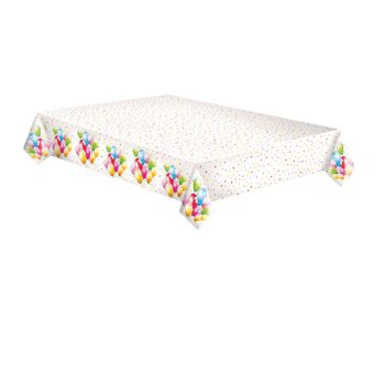 Színes Birthday Balloons papír asztalterítő 120x180cm