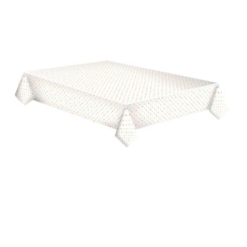 Színes Pastel Dots papír asztalterítő 120x180cm