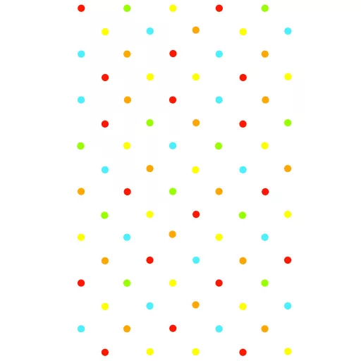 Színes Pastel Dots papír asztalterítő 120x180cm
