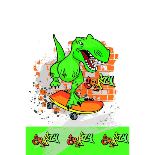 Dinoszaurusz Crazy papír asztalterítő 120x180cm