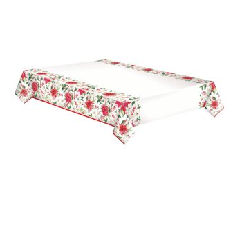 Karácsony Poinsettia papír asztalterítő 120x180cm