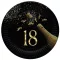 Happy Birthday 18 Golden Champagne papírtányér 8 db-os 18cm