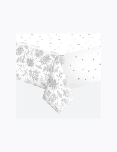 Karácsony Botanical Silver papír asztalterítő 120x180 cm