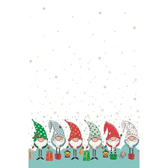 Karácsony Funny Gnomes papír asztalterítő 120x180 cm