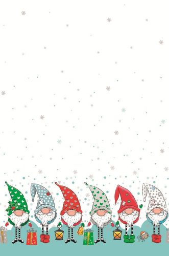Karácsony Funny Gnomes papír asztalterítő 120x180 cm