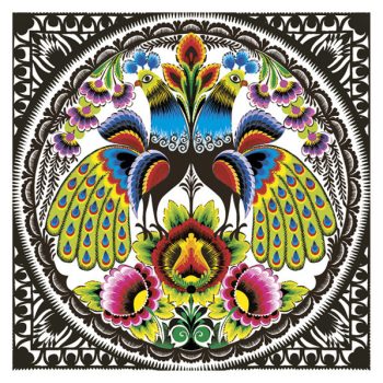 Állatos Folk Peacocks szalvéta 20 db-os 33x33cm