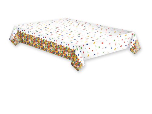 Happy Birthday Building Blocks papír asztalterítő 120x180cm