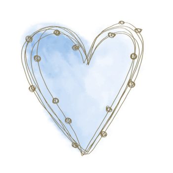 Szív Pastel Blue szalvéta 20 db-os 33x33 cm