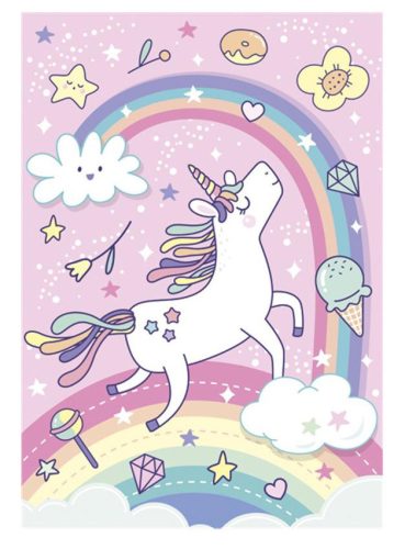 Unikornis Rainbow A/4 gumis mappa