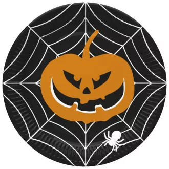 Halloween Scary Black papírtányér 8 db-os 22,7cm