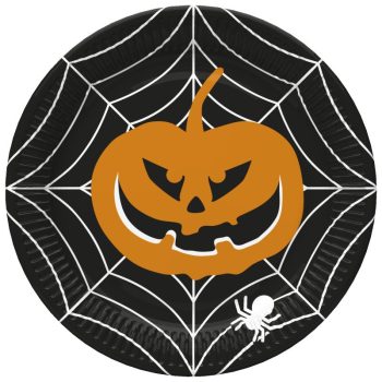 Halloween Scary Black papírtányér 8 db-os 22,7cm