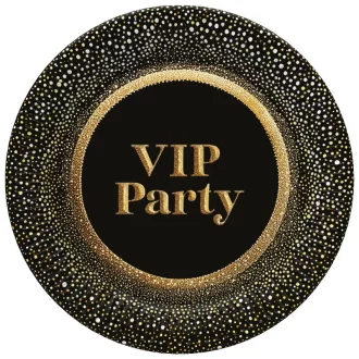 Party Gold VIP papírtányér 8 db-os 18cm