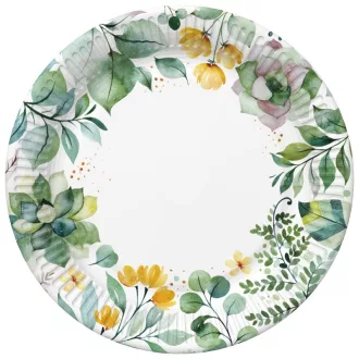 Virág Floral Frame papírtányér 8 db-os 18cm