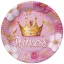 Hercegnő Crown papírtányér 8 db-os 18cm