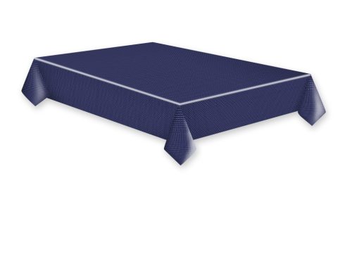 Sötétkék White Dots papír asztalterítő 120x180cm