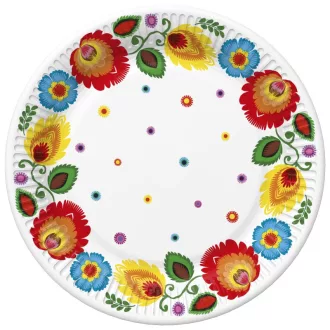 Színes Cutout papírtányér 8 db-os 22,7cm