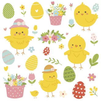 Húsvét Cheerful Chicks szalvéta 20 db-os 33x33cm