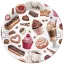 Desszert Coffee and Sweets papírtányér 8 db-os 18cm