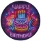 Happy Birthday Neon Cake papírtányér 8 db-os 18cm