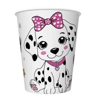 Állatos Charming Puppy papír pohár 8 db-os 250ml