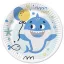 Happy Birthday Blue Shark papírtányér 8 db-os 18cm