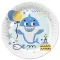 Happy Birthday Blue Shark papírtányér 8 db-os 22,7cm
