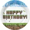 Happy Birthday Pixel Block papírtányér 8 db-os 22,7cm