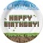 Happy Birthday Pixel Block papírtányér 8 db-os 22,7cm