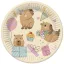 Happy Birthday Capybaras papírtányér 8 db-os 18cm