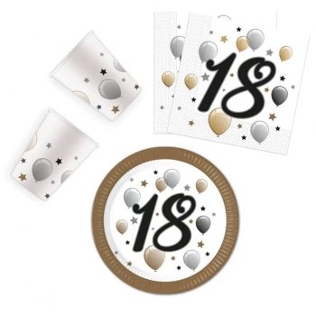 Milestone, Happy Birthday 18 party szett 36 db-os 23cm-es tányérral