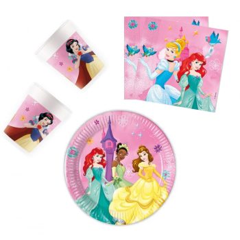   Disney Princess Live Your Story, Hercegnők party szett 36 db-os 20 cm-es tányérral