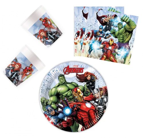 Avengers Infinity Stones, Bosszúállók party szett 36 db-os 20 cm-es tányérral