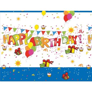Kokliko Happy Birthday asztalterítő 120x180cm