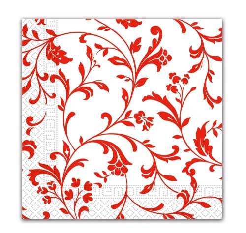 Piros mintás Arabesque Red szalvéta 20 db-os (33x33cm) FSC