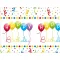 Happy Birthday Streamers asztalterítő 120x180cm