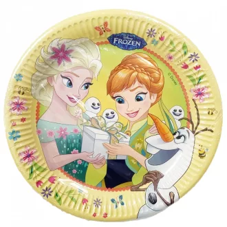   Disney Frozen Fever, Jégvarázs Papírtányér 8 db-os 23 cm