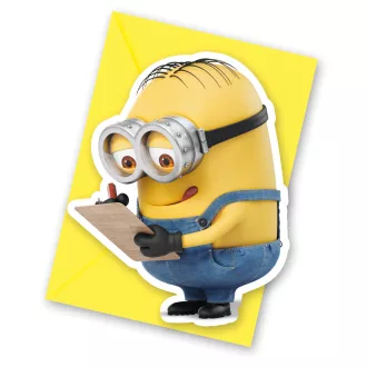 Minions The Rise of Gru, Minyonok Party Meghívó 6 db-os