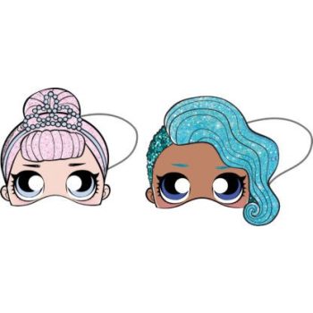 LOL Surprise Glitterati maszk, álarc 6 db-os