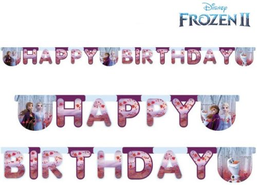 Disney Frozen II Leaf, Jégvarázs Happy Birthday felirat 200 cm