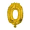 Gold, Arany óriás 0-ás szám fólia lufi 85 cm