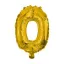 Gold, Arany óriás 0-ás szám fólia lufi 85 cm
