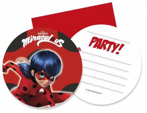 Miraculous Ladybug, Katicabogár és fekete macska kalandjai Meghívó 6 db-os