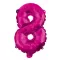 Hot Pink 8-as szám fólia lufi 95 cm