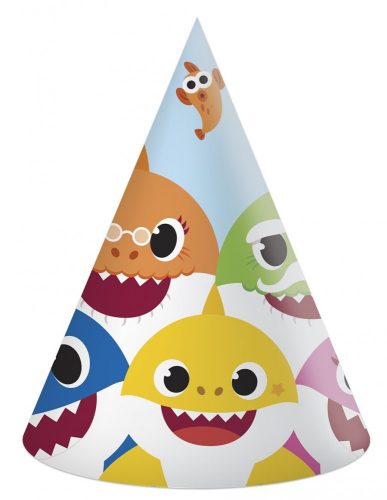 Baby Shark Parti kalap, csákó 6 db-os