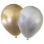 Shiny Silver, Gold léggömb, lufi 6 db-os